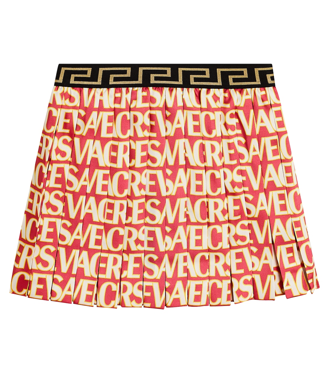 Falda plisada con logo y Greca | Versace Kids