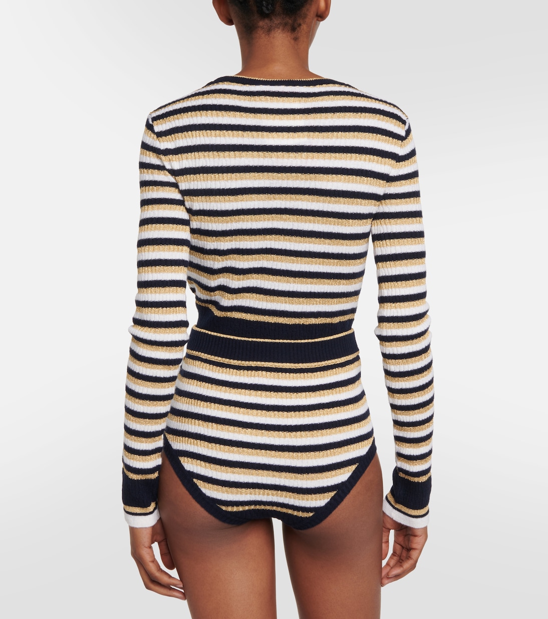 Shorts Roman Stud in lana a righe | Valentino