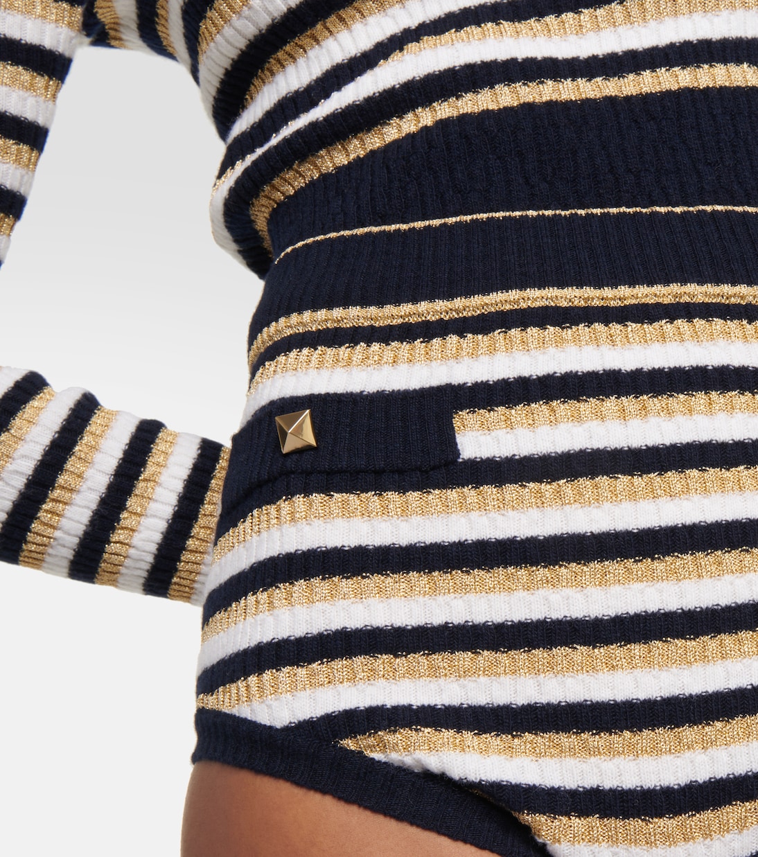 Shorts Roman Stud in lana a righe | Valentino