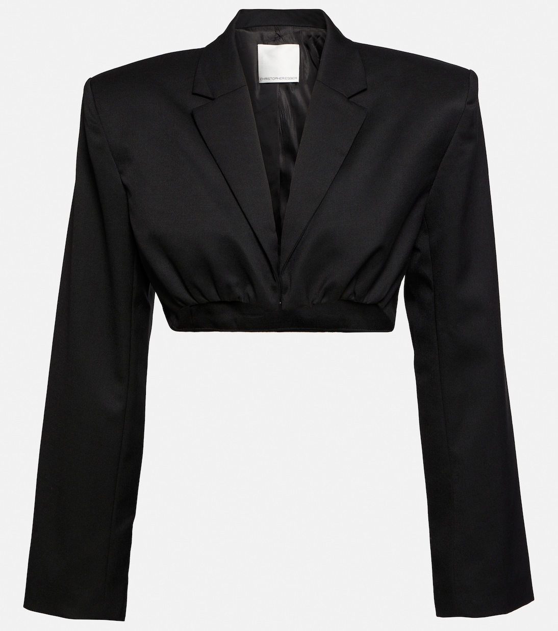 Blazer raccourci en laine | Christopher Esber