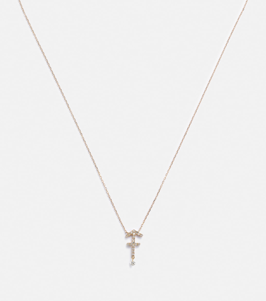 Collana in oro 18kt Sagittarius di PERSÉE con diamanti, perfetta per giovani stili unici.