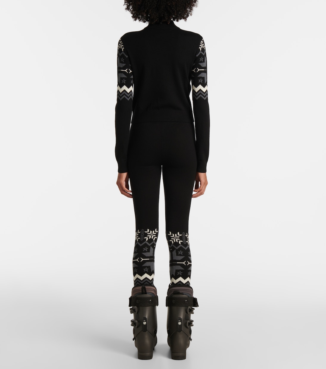 Nordic intarsia wool half-zip sweater | Perfect Moment