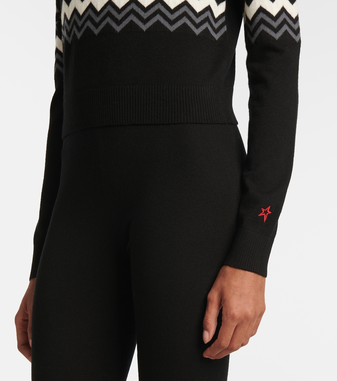 Nordic intarsia wool half-zip sweater | Perfect Moment