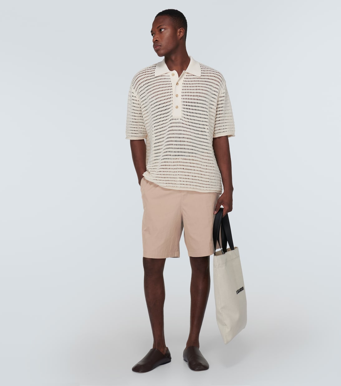 Shorts en mezcla de algodón | Commas