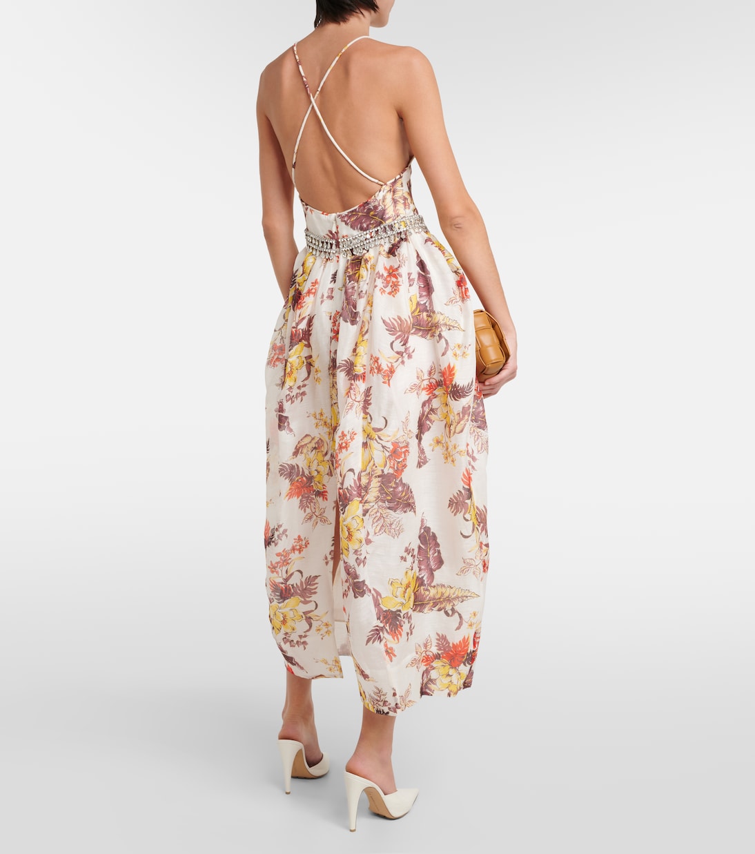 Matchmaker embellished floral midi dress | Zimmermann