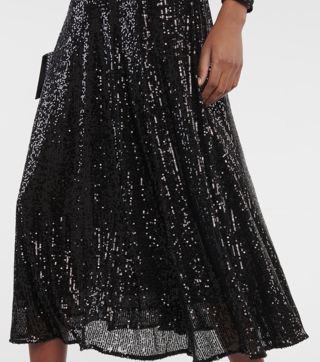 Midikleid Cerise mit Pailletten | Rixo