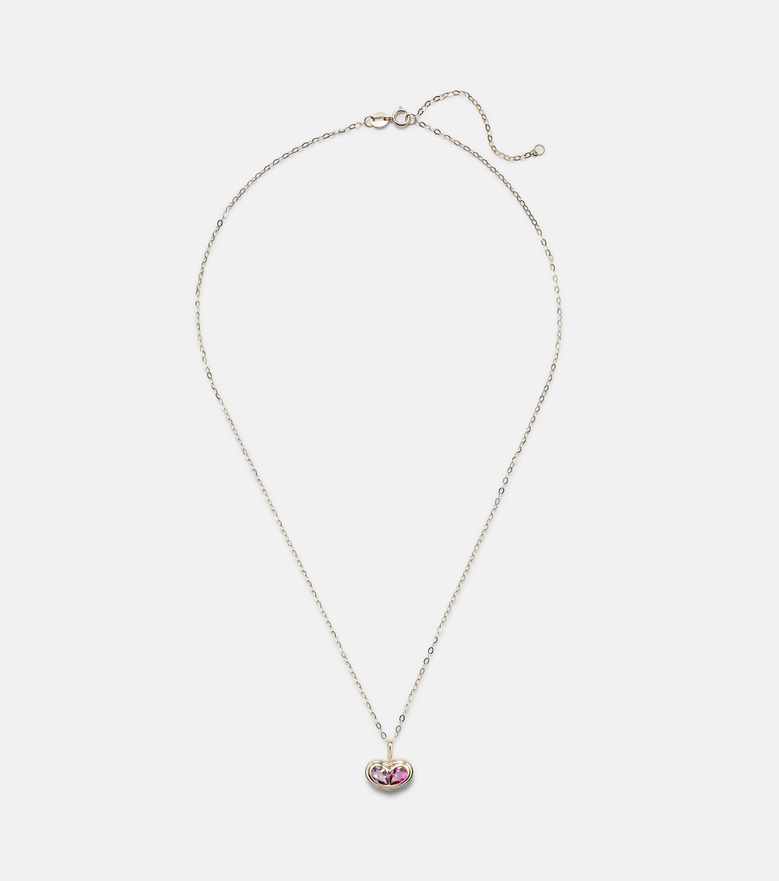 Collana in oro 10kt con pendente di ametista e topazio, design moderno per giovani