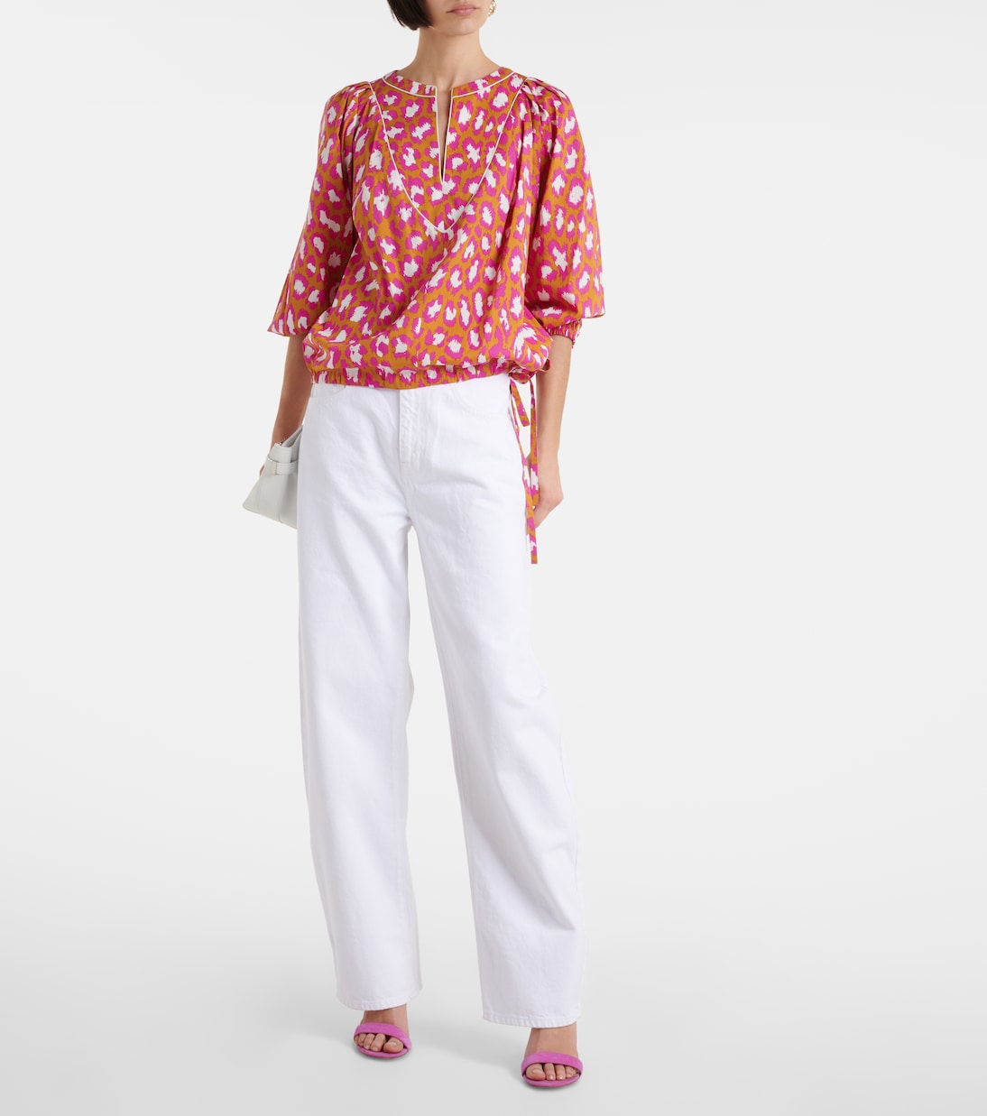 Top Juliette in misto cotone con stampa | Diane von Furstenberg