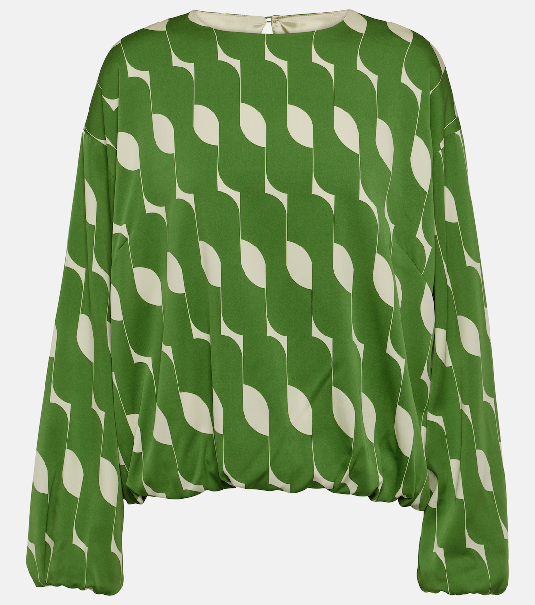 Abito midi in misto seta con stampa | Dries Van Noten