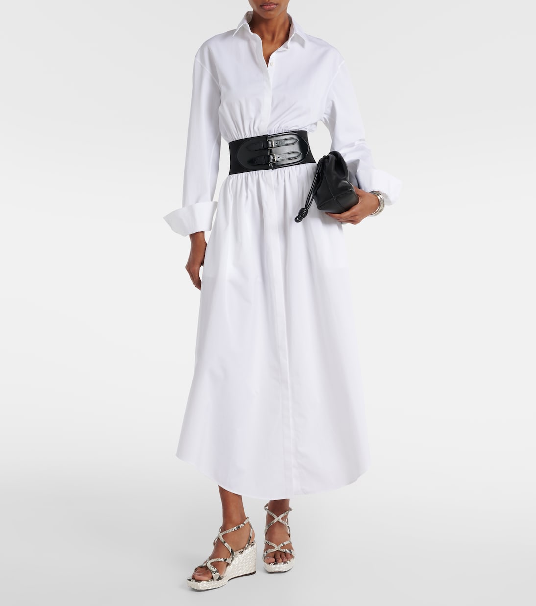 Sandali Ayla 85 in pelle con zeppa | Jimmy Choo