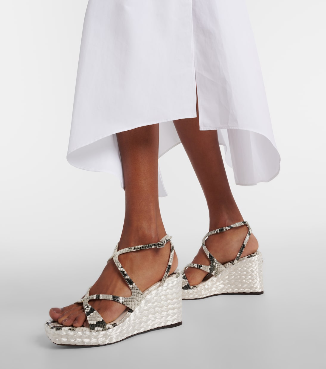 Sandali Ayla 85 in pelle con zeppa | Jimmy Choo
