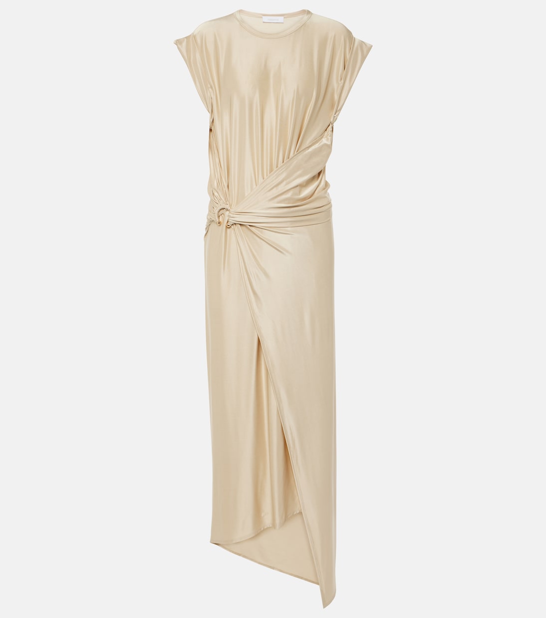 Vestido midi Urania asimétrico drapeado | Rabanne