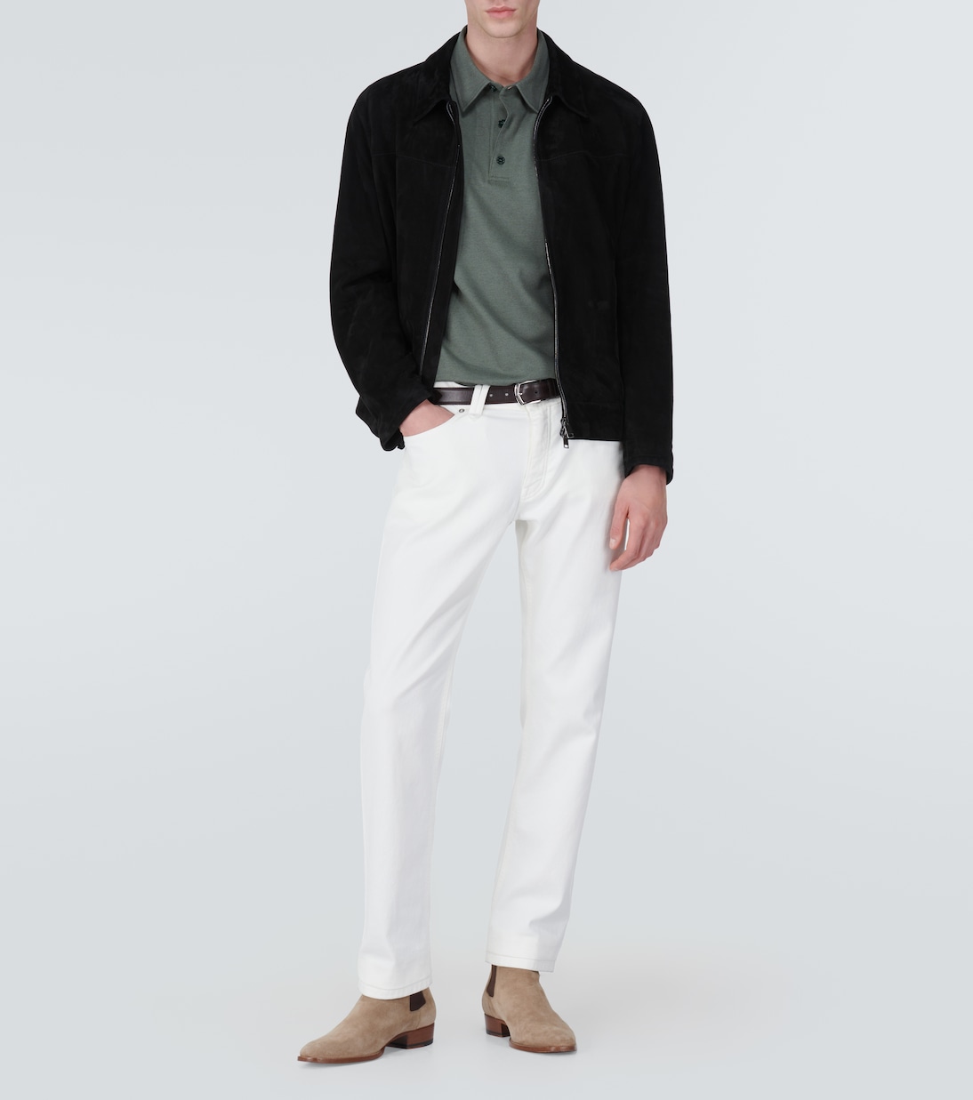 Suede blouson jacket | Brioni