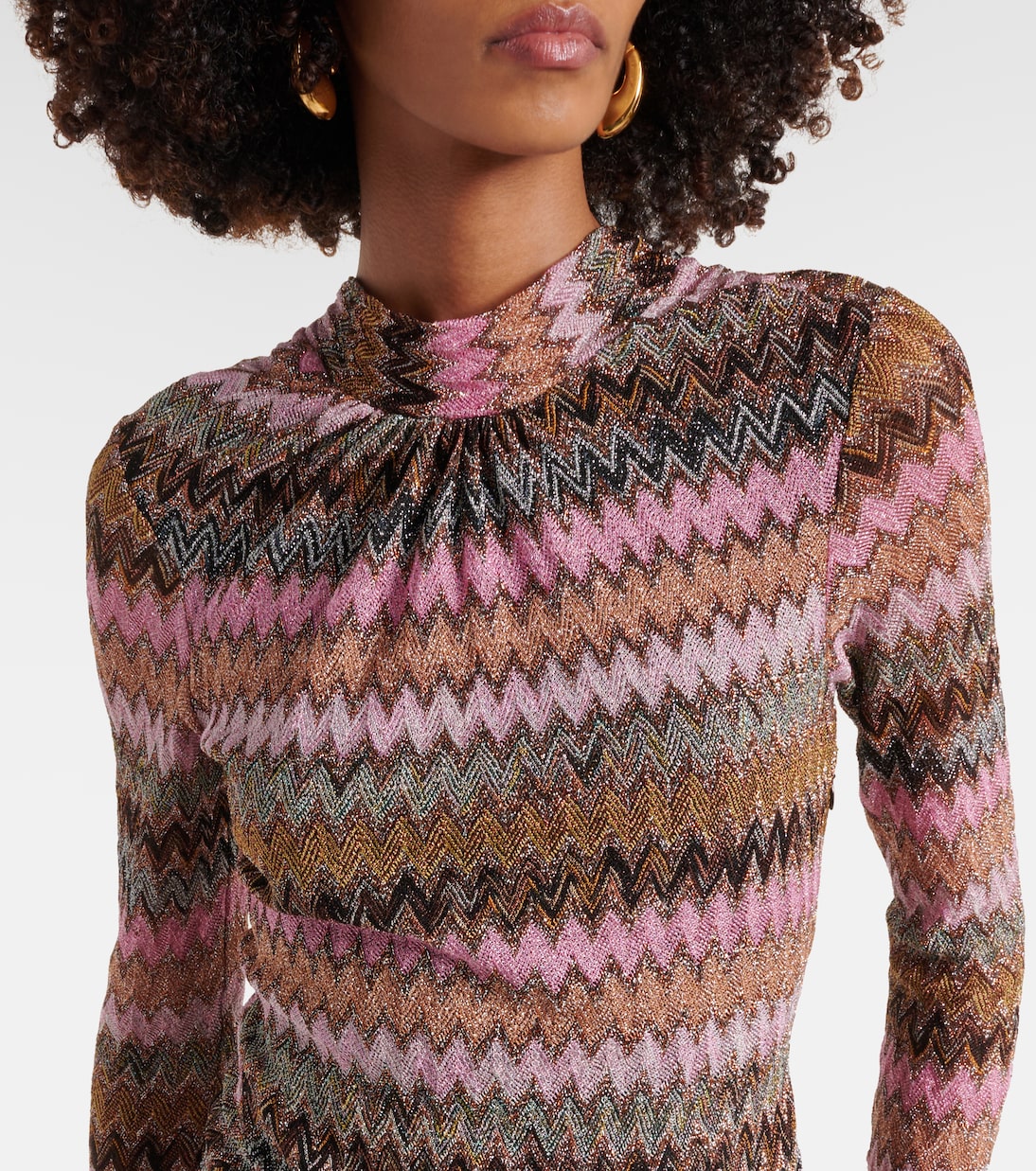 Abito lungo a zig-zag con cut-out | Missoni