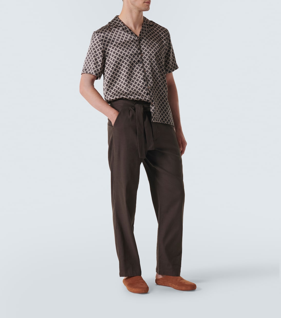Camicia bowling Roberto in seta con stampa | Frescobol Carioca