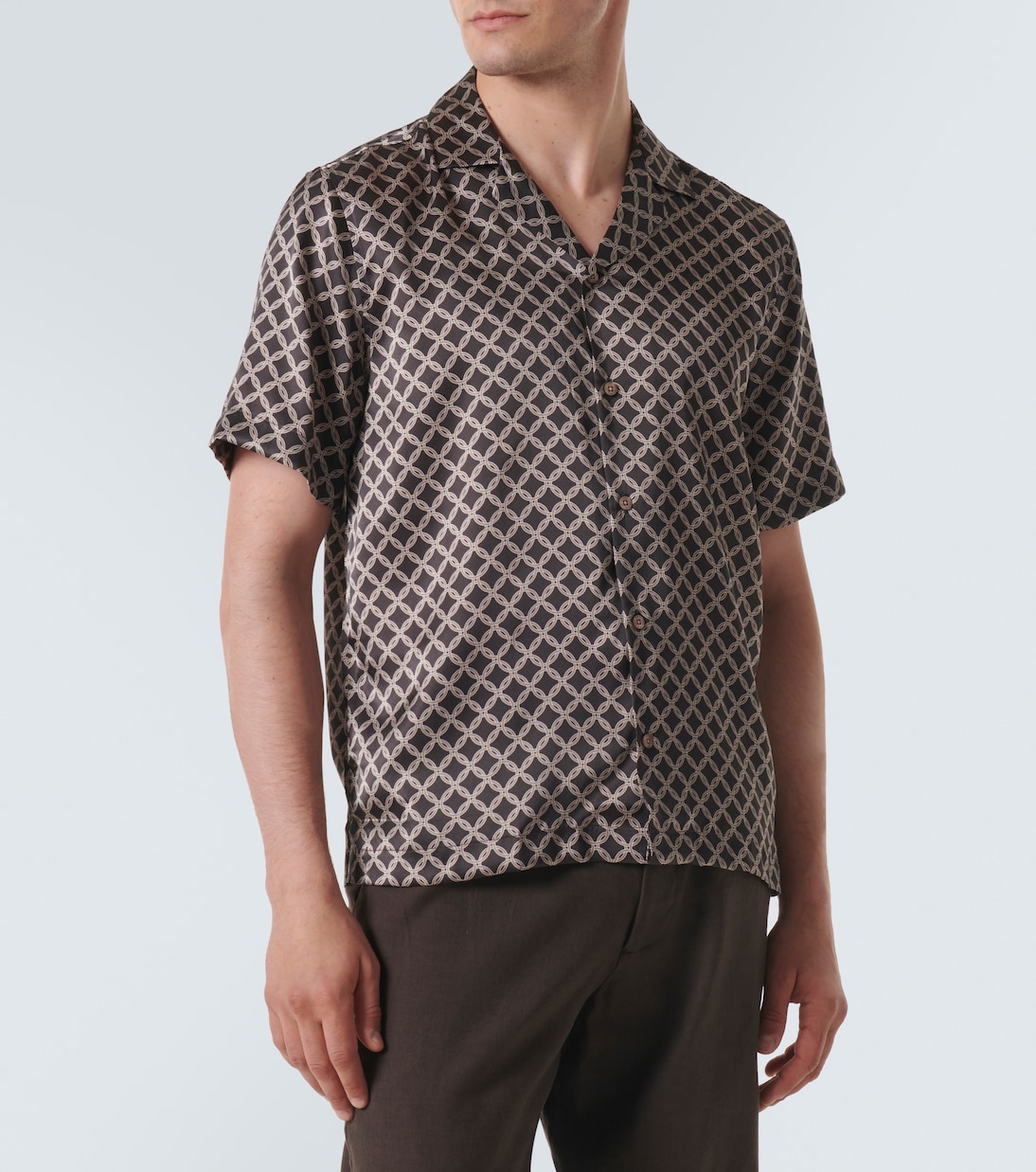 Camicia bowling Roberto in seta con stampa | Frescobol Carioca