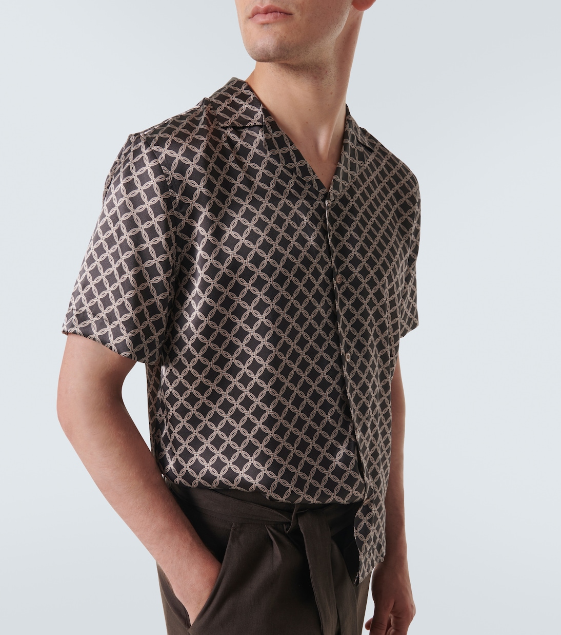 Camicia bowling Roberto in seta con stampa | Frescobol Carioca