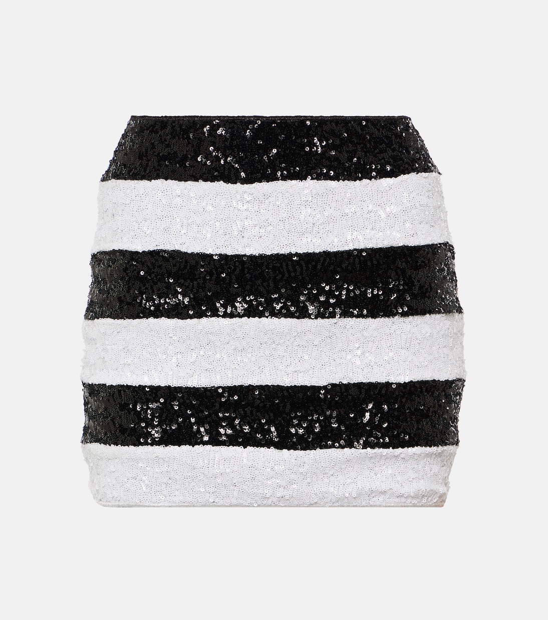 Pailettes striped miniskirt | Oséree