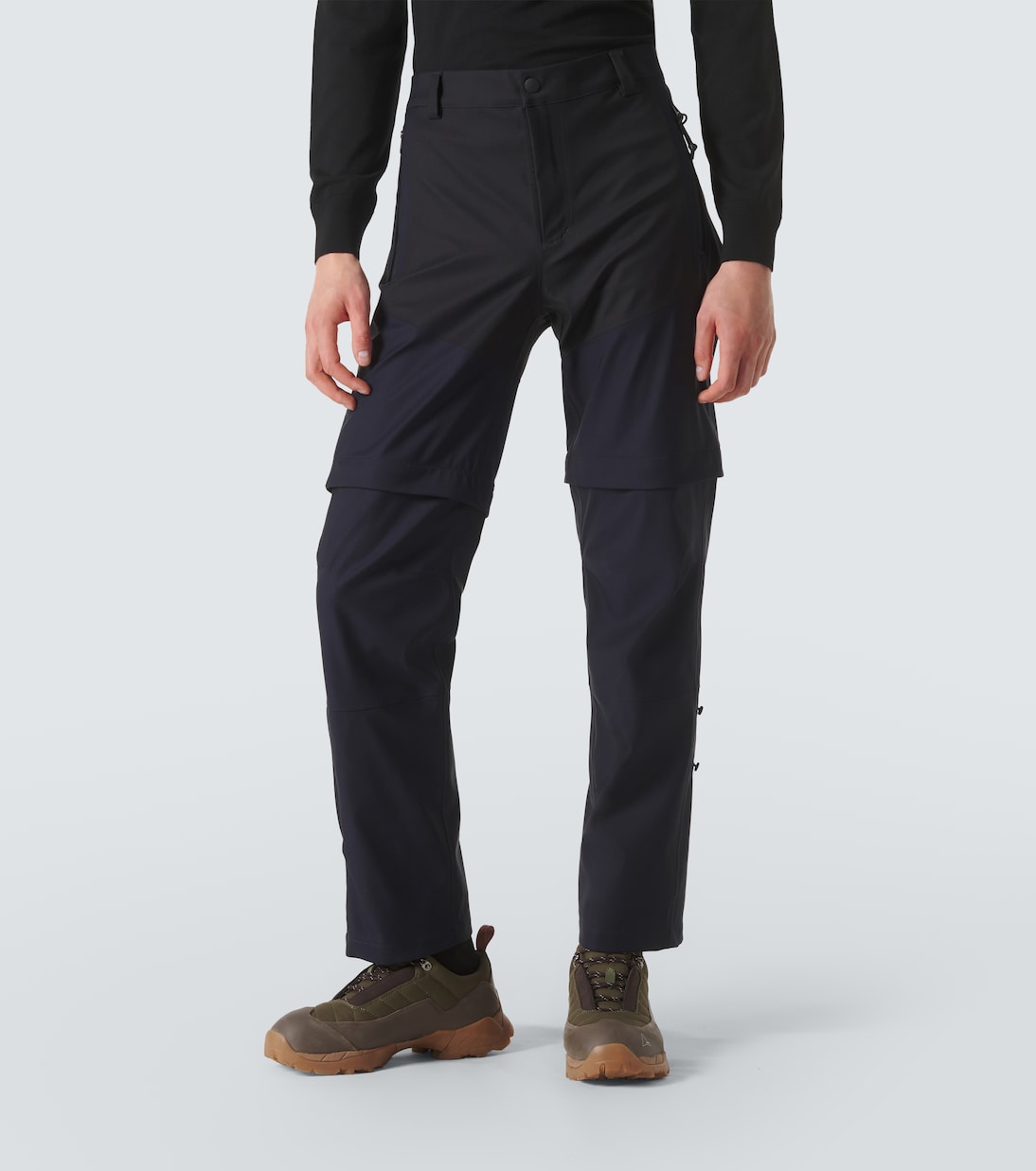 High-rise wool-blend track pants | Loro Piana
