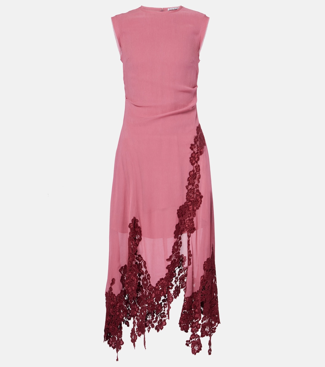 Midikleid aus Crêpe mit Spitze | Acne Studios