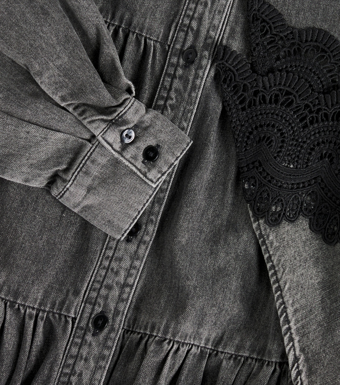 Abito lungo in chambray di cotone | Petite Amalie  