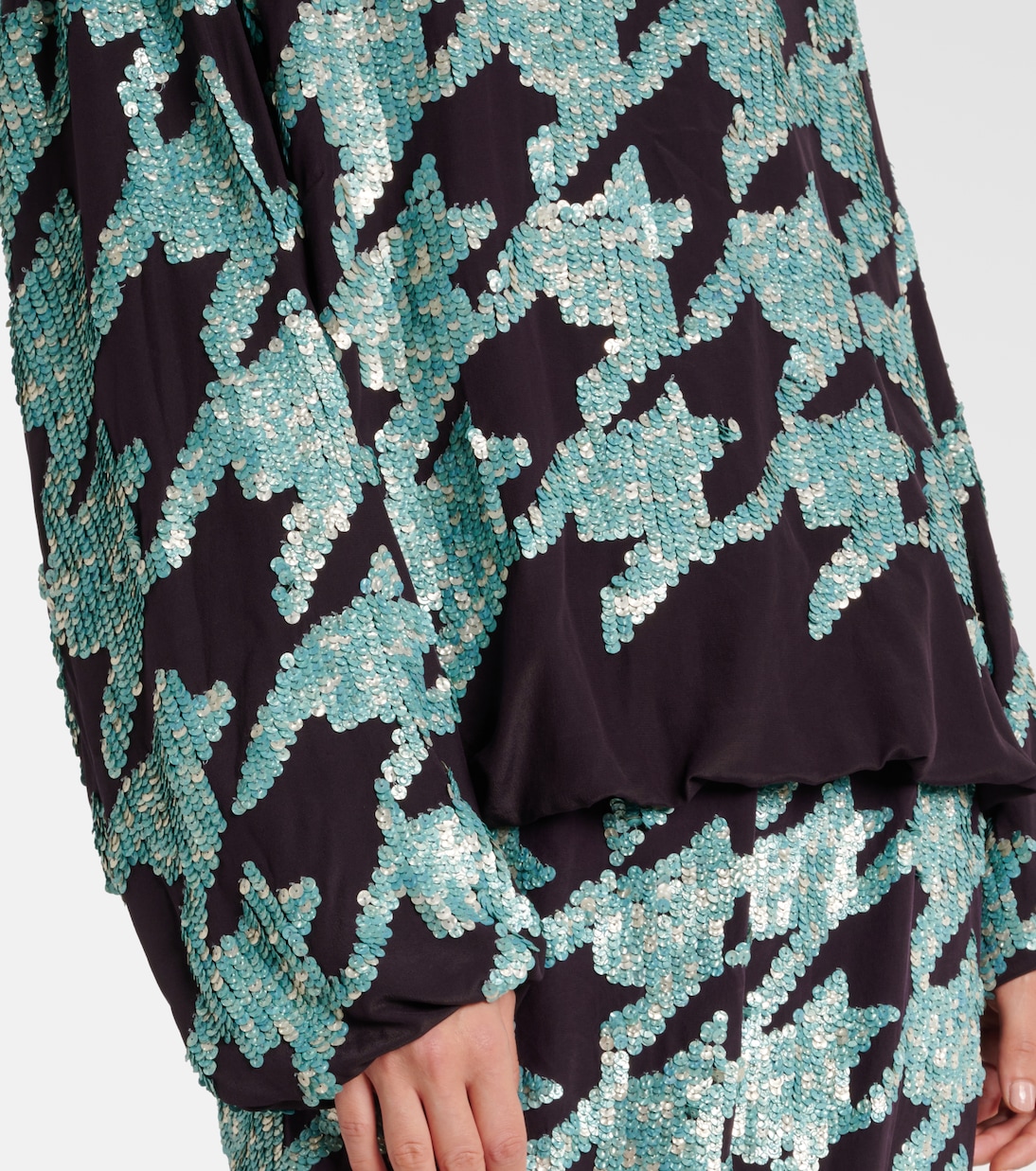 Sudadera de seda con pata de gallo | Dries Van Noten
