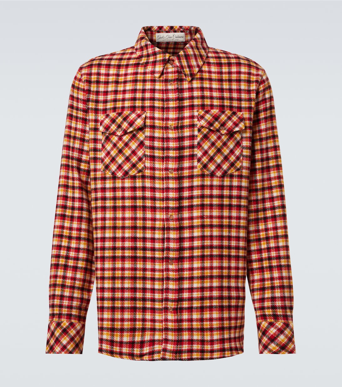 Camicia Time in tartan di cashmere | God's True Cashmere