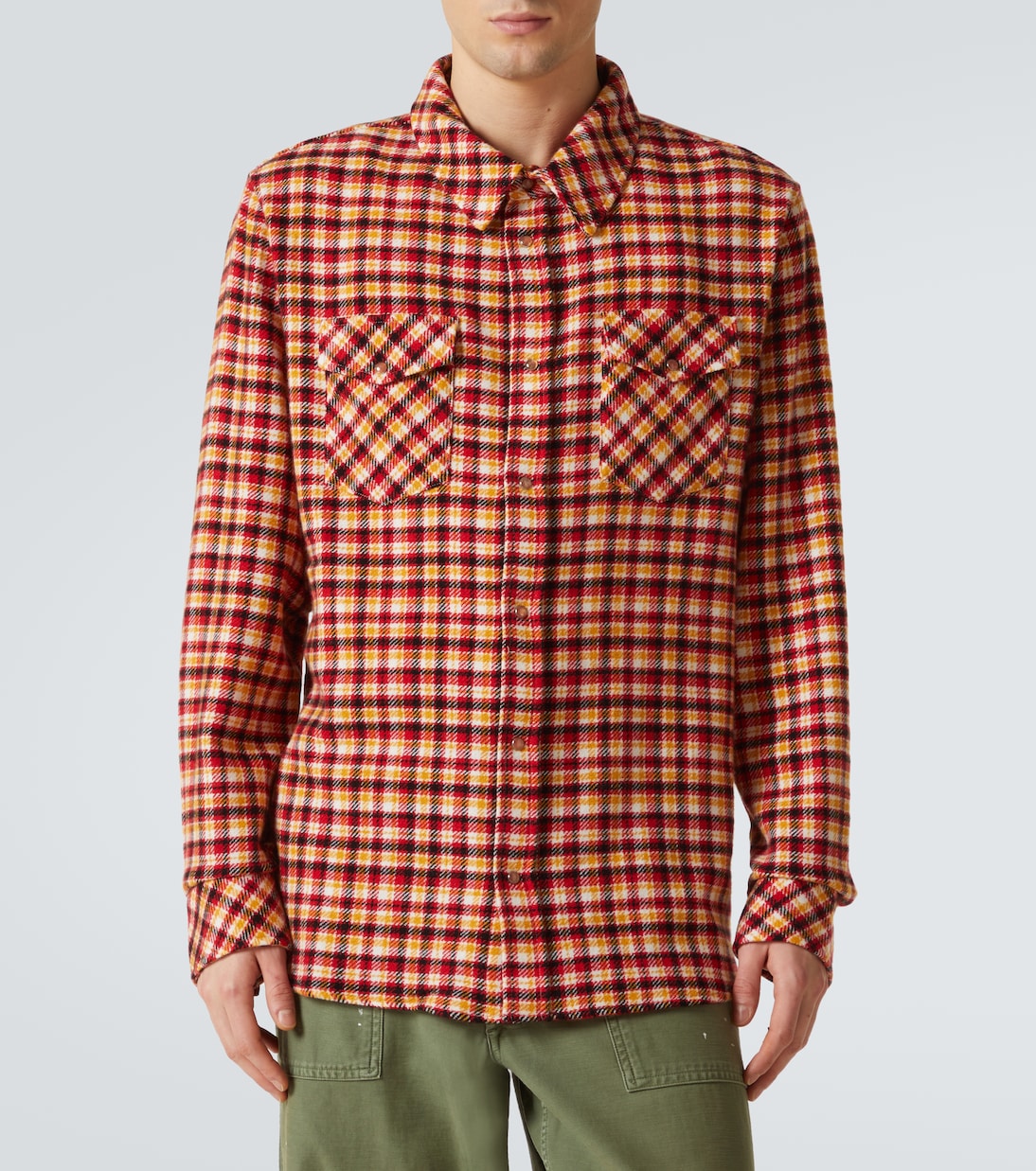 Camicia Time in tartan di cashmere | God's True Cashmere