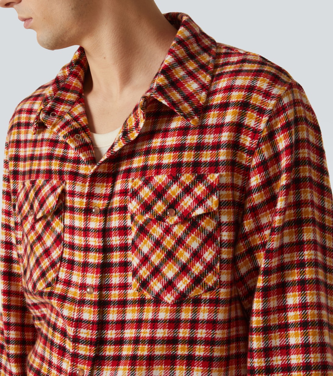Camicia Time in tartan di cashmere | God's True Cashmere