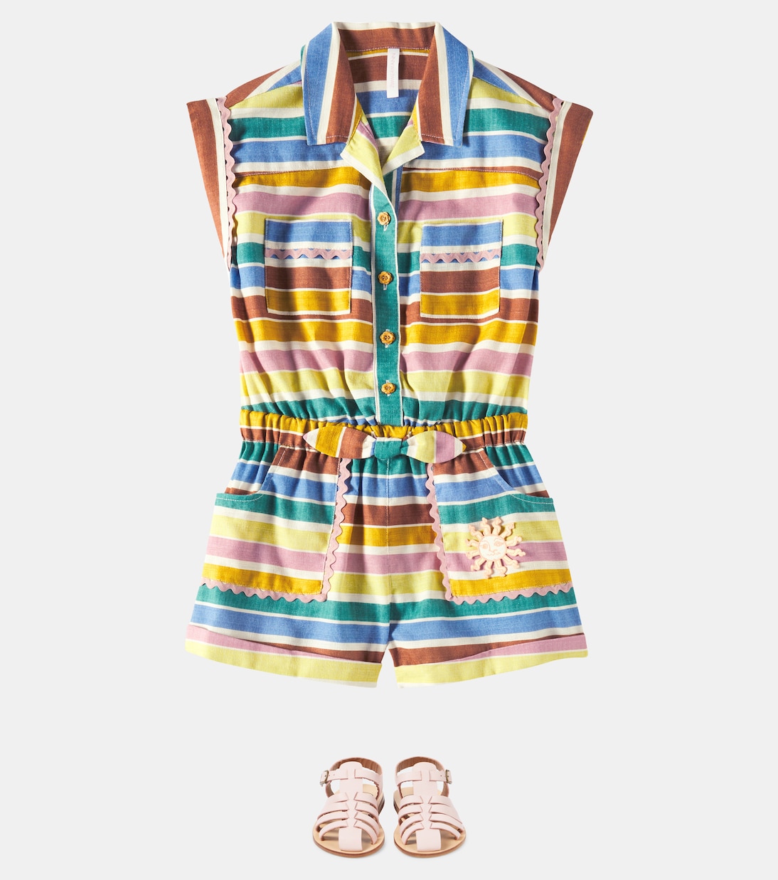 Playsuit Everley aus Baumwolle | Zimmermann Kids