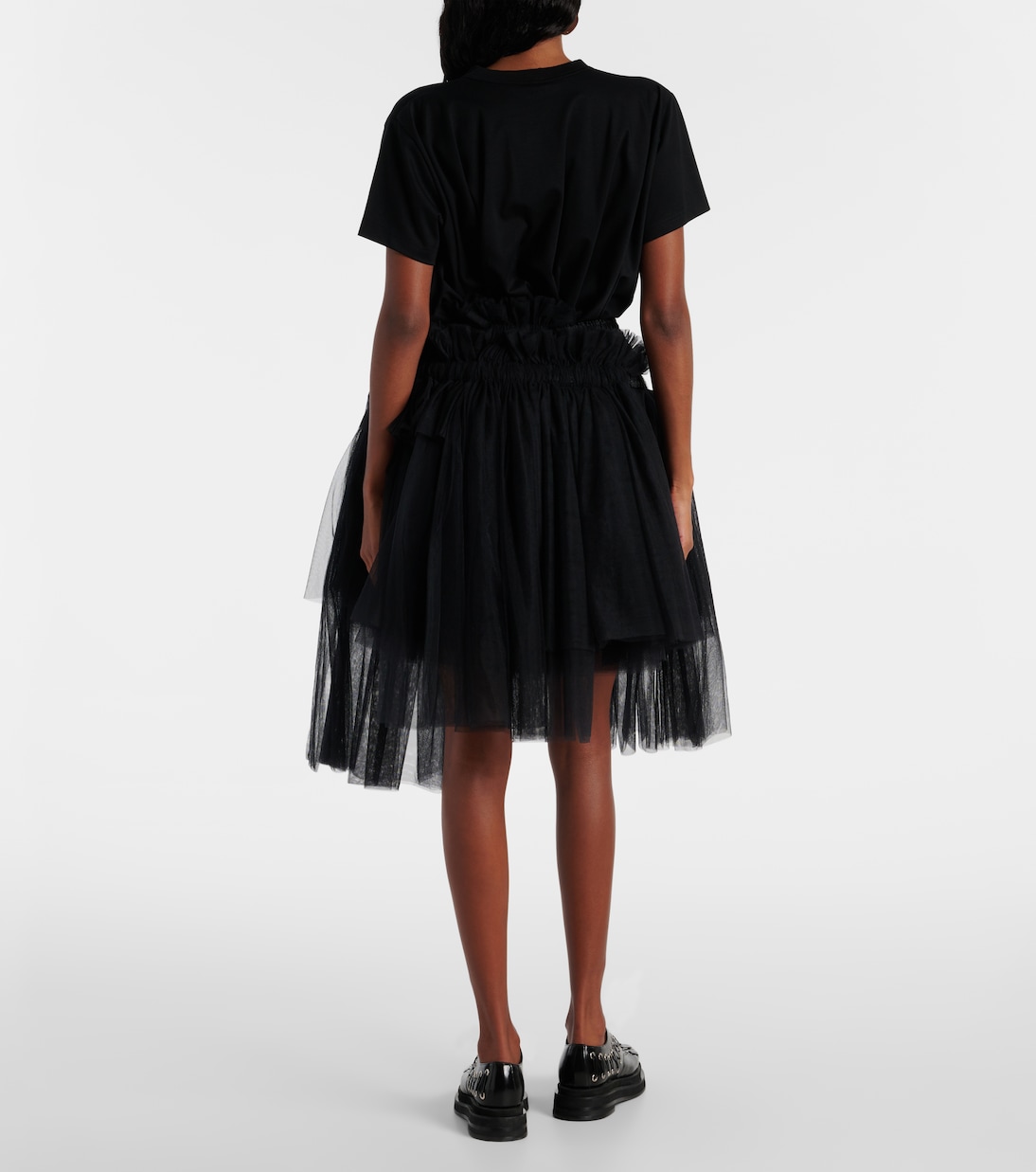 Falda midi de malla | Noir Kei Ninomiya