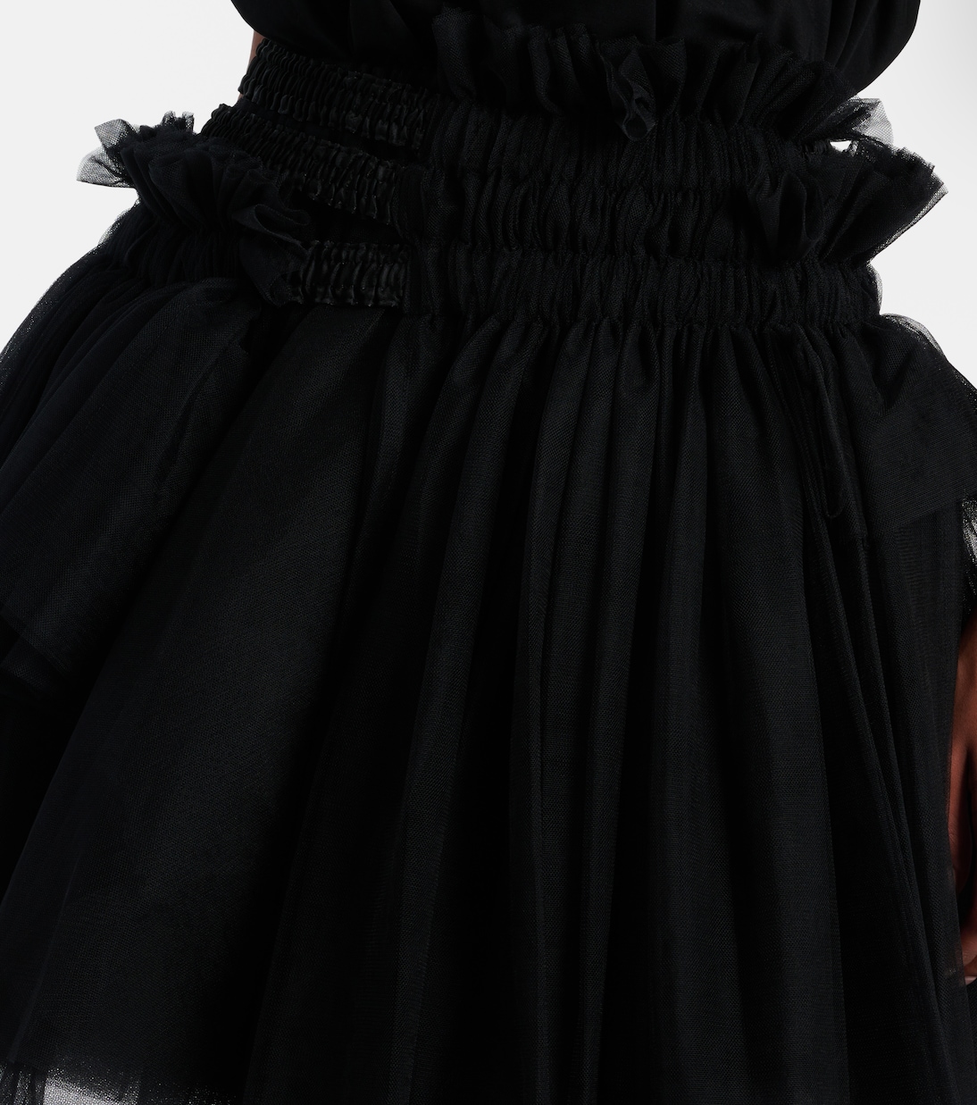 Falda midi de malla | Noir Kei Ninomiya