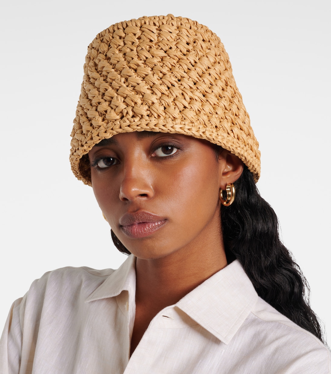 Cappello in rafia con motivo jasmine Loro Piana per giovani trendsetter
