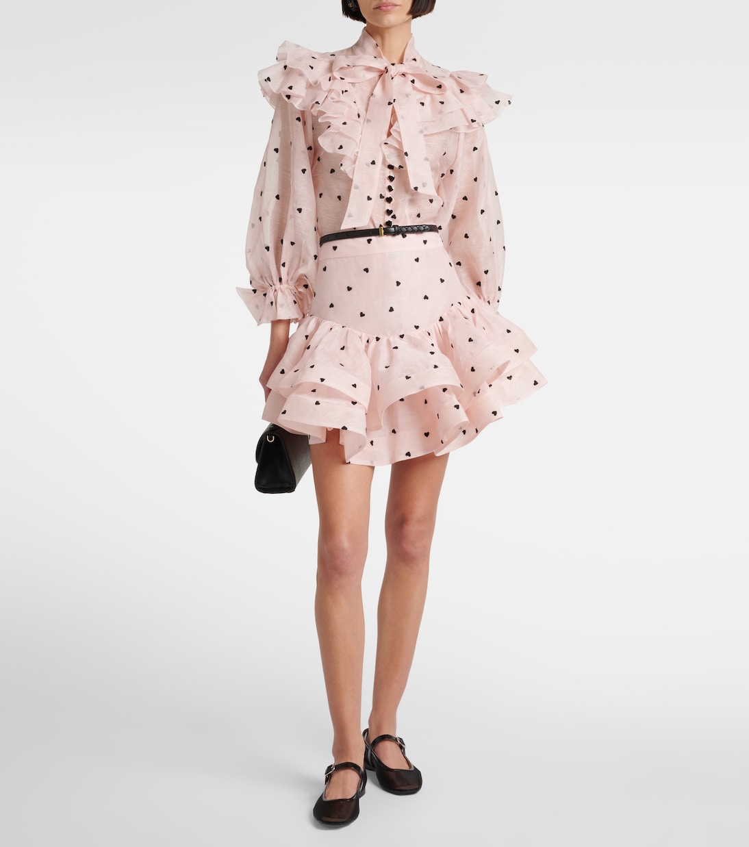 Minigonna Crush Flip in lino e seta | Zimmermann