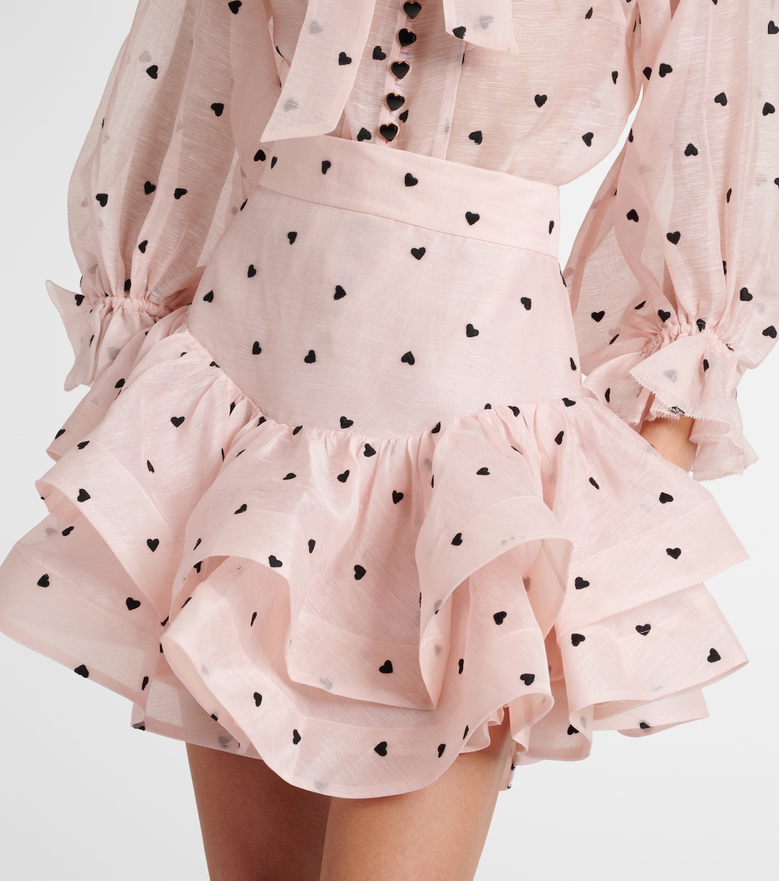 Minigonna Crush Flip in lino e seta | Zimmermann
