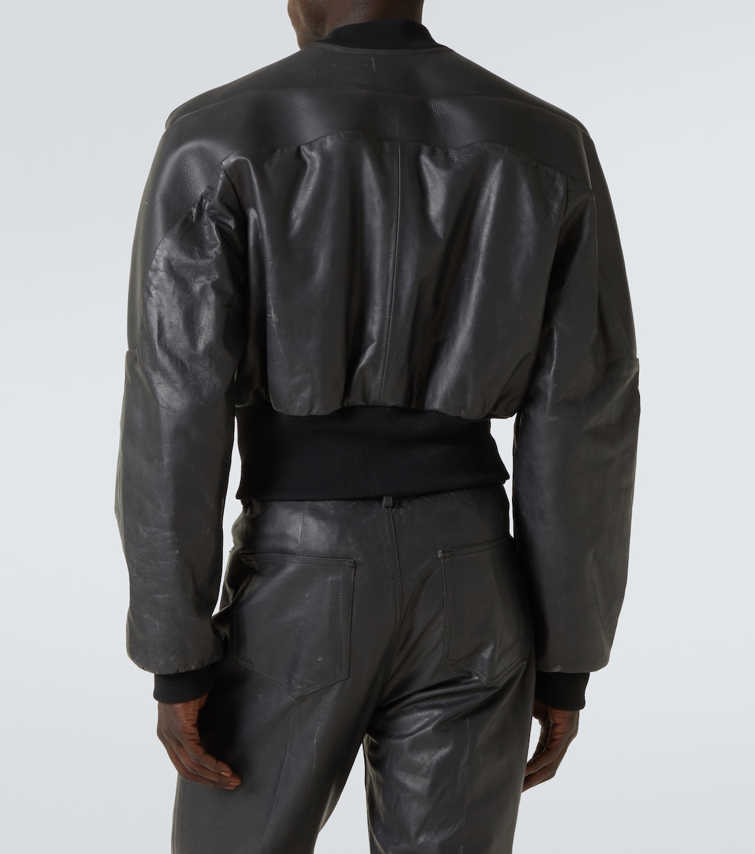 Cropped-Lederjacke Girdered | Rick Owens