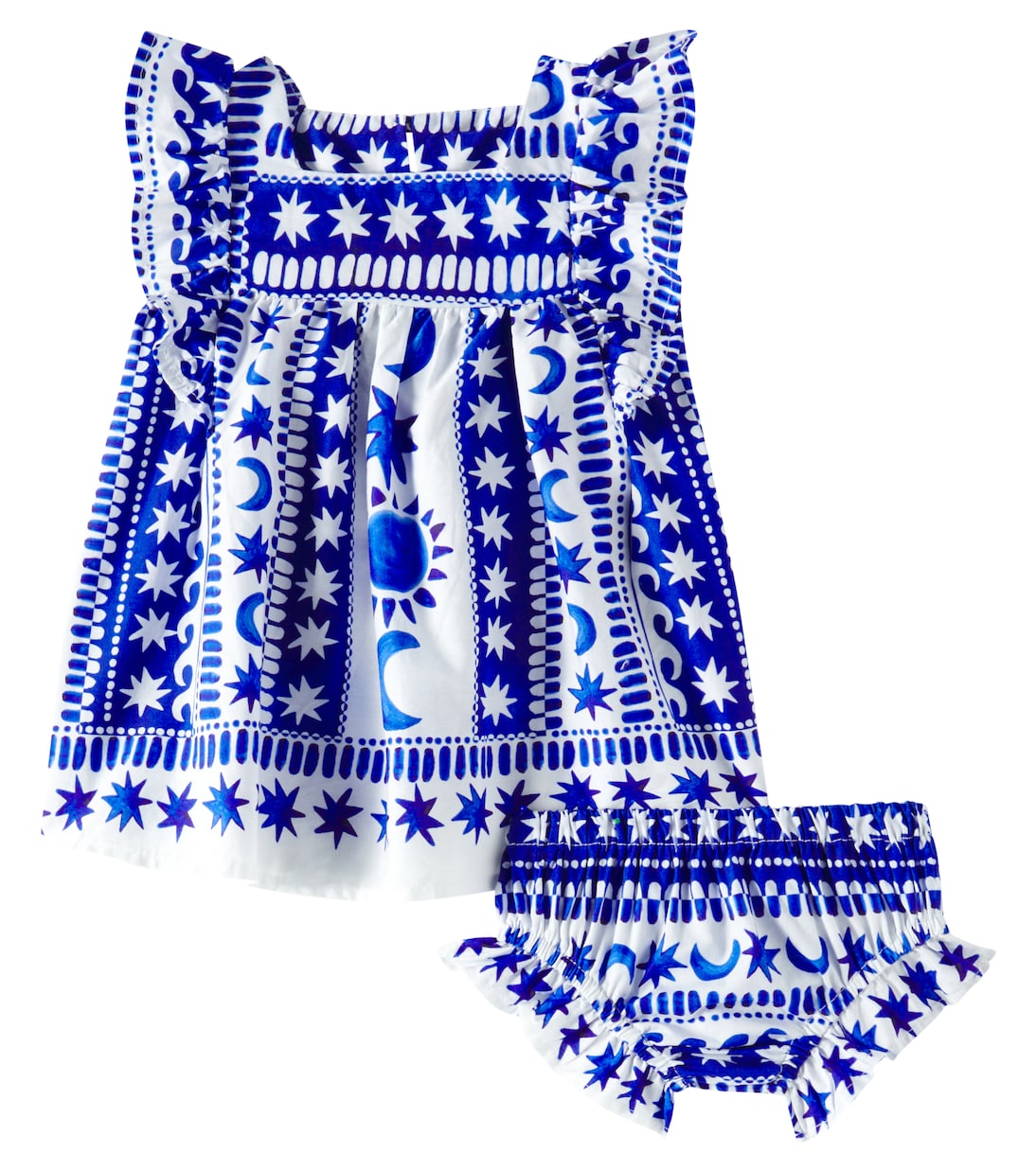 Baby Fases Da Lua Mini cotton top and bloomers set | Fábula