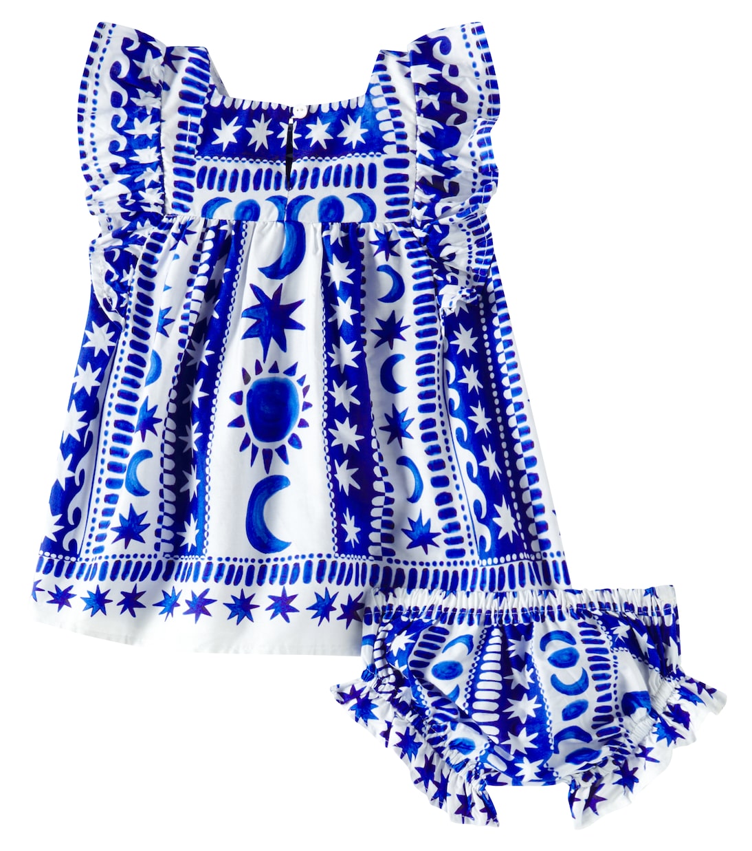 Baby Fases Da Lua Mini cotton top and bloomers set | Fábula