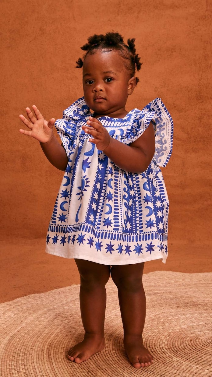 Baby Fases Da Lua Mini cotton top and bloomers set | Fábula