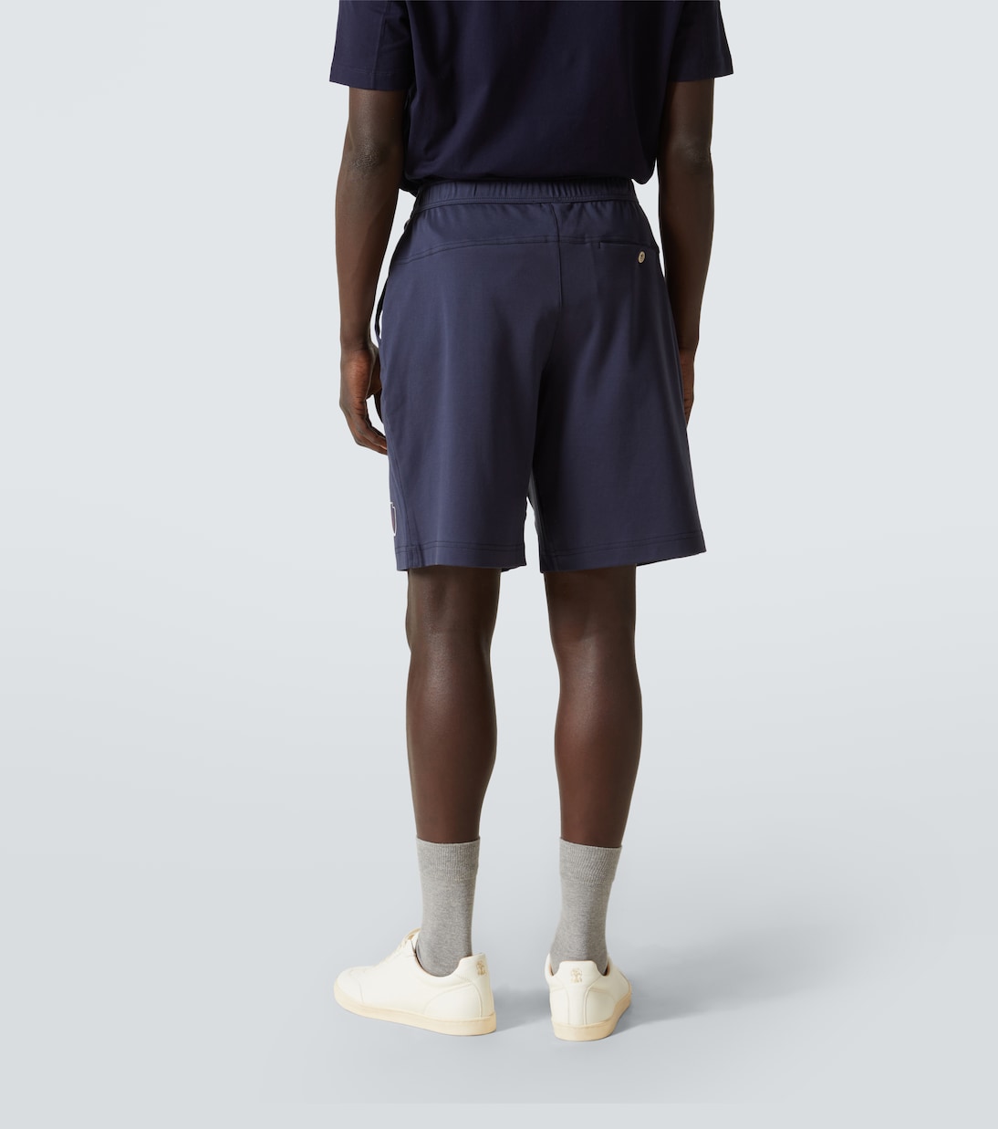 Shorts en jersey de algodón con logo | Brunello Cucinelli
