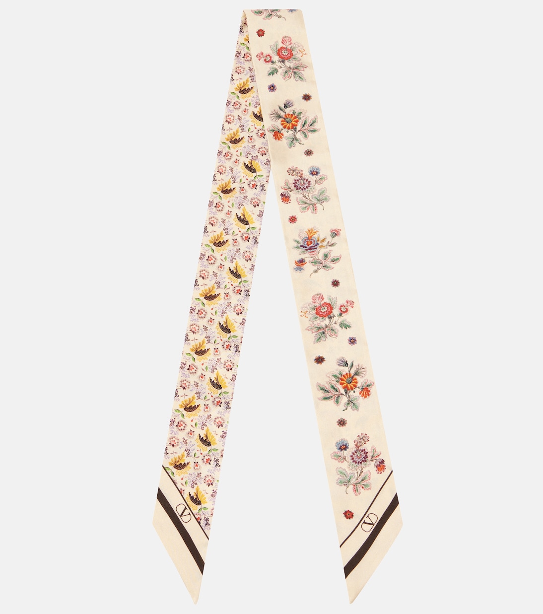 Foulard in twill di seta con stampa | Valentino