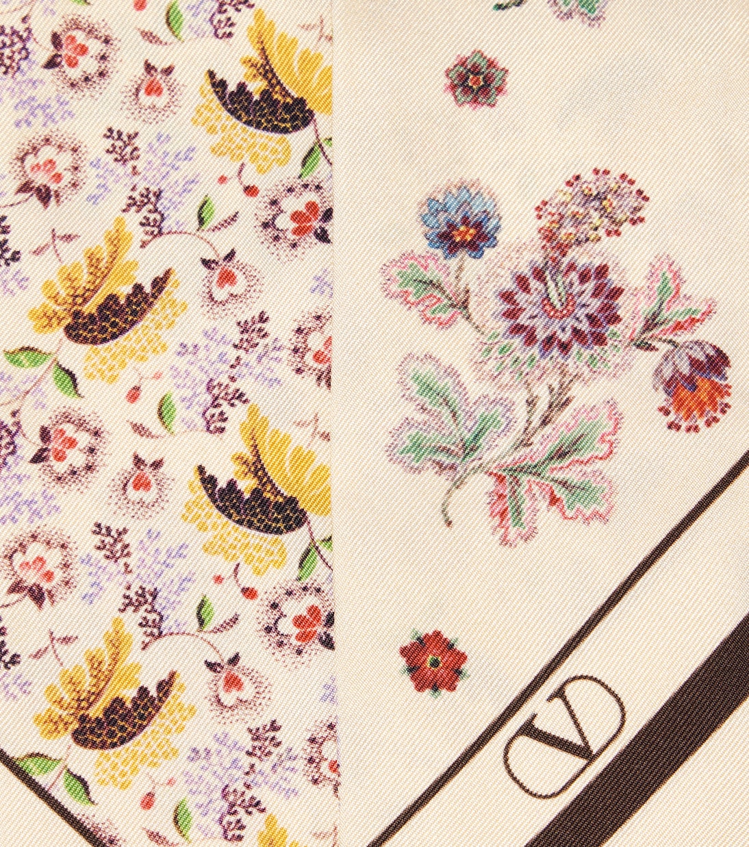 Foulard in twill di seta con stampa | Valentino