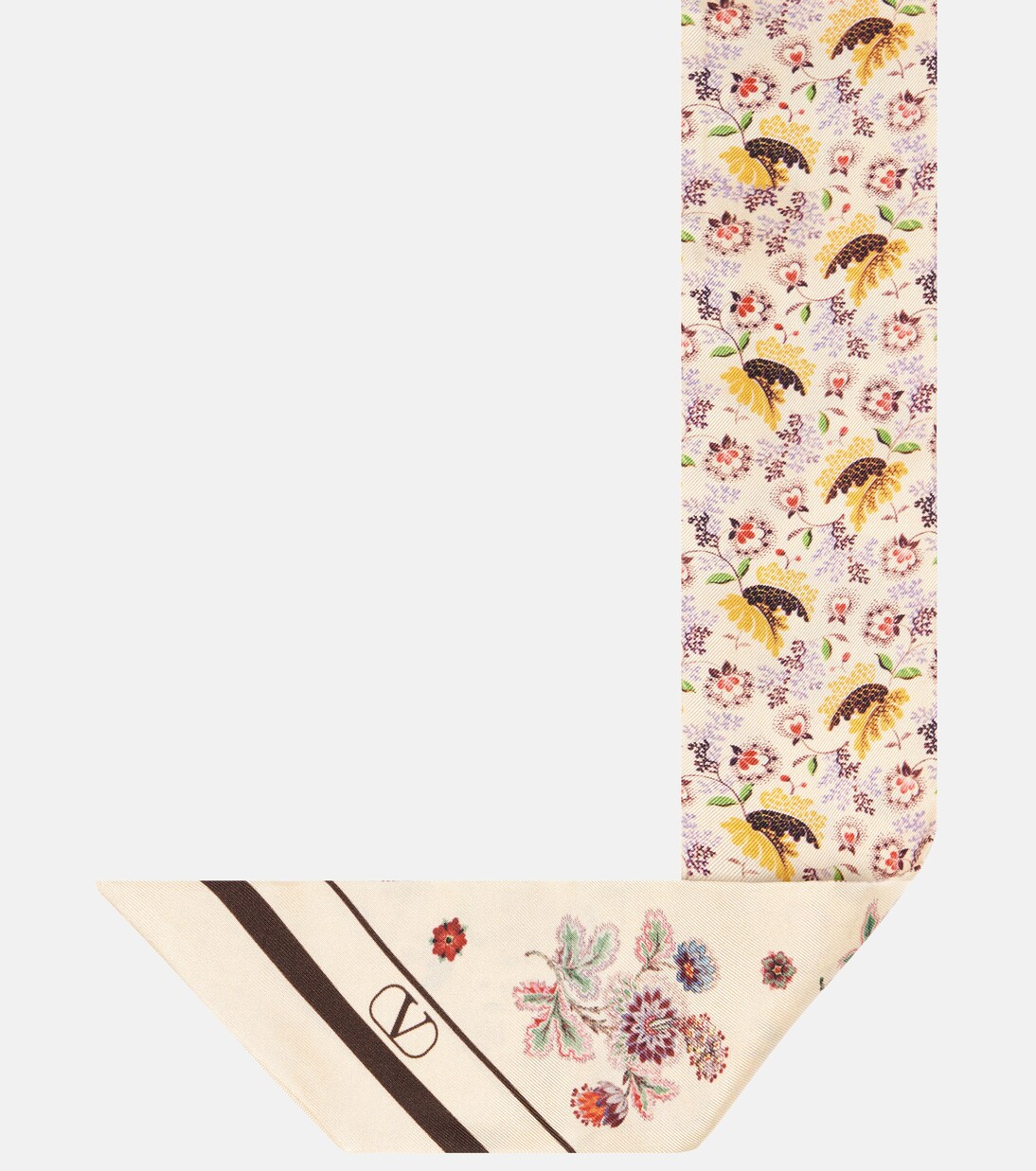 Foulard in twill di seta con stampa | Valentino