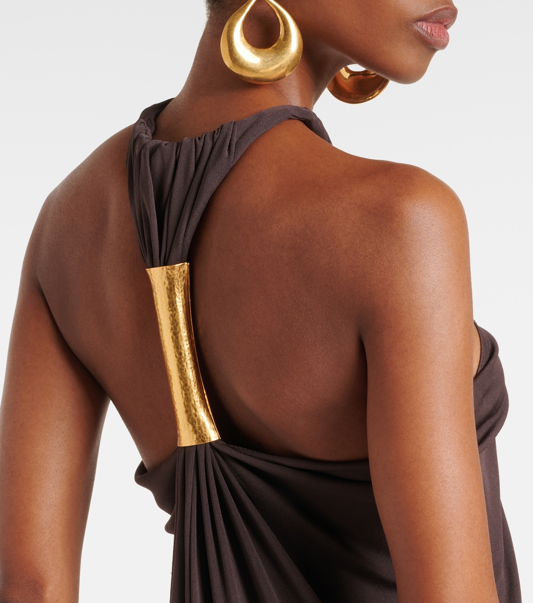 Abito lungo in jersey con ruches | Tom Ford
