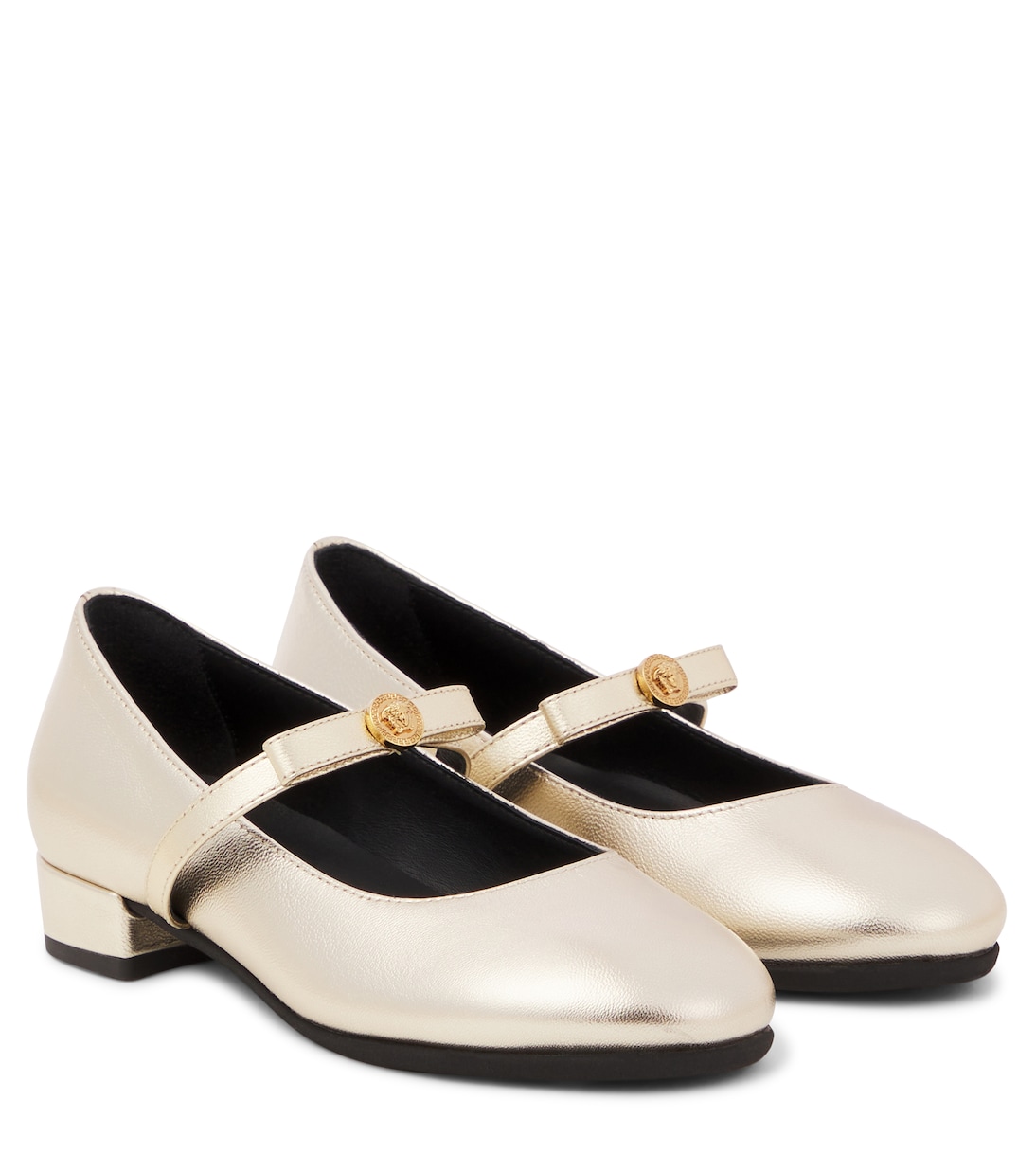 Leather ballet flats | Versace Kids