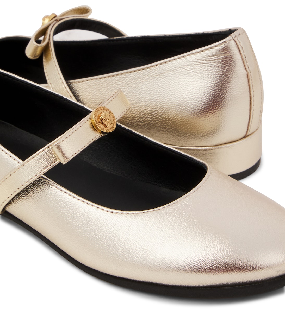 Leather ballet flats | Versace Kids
