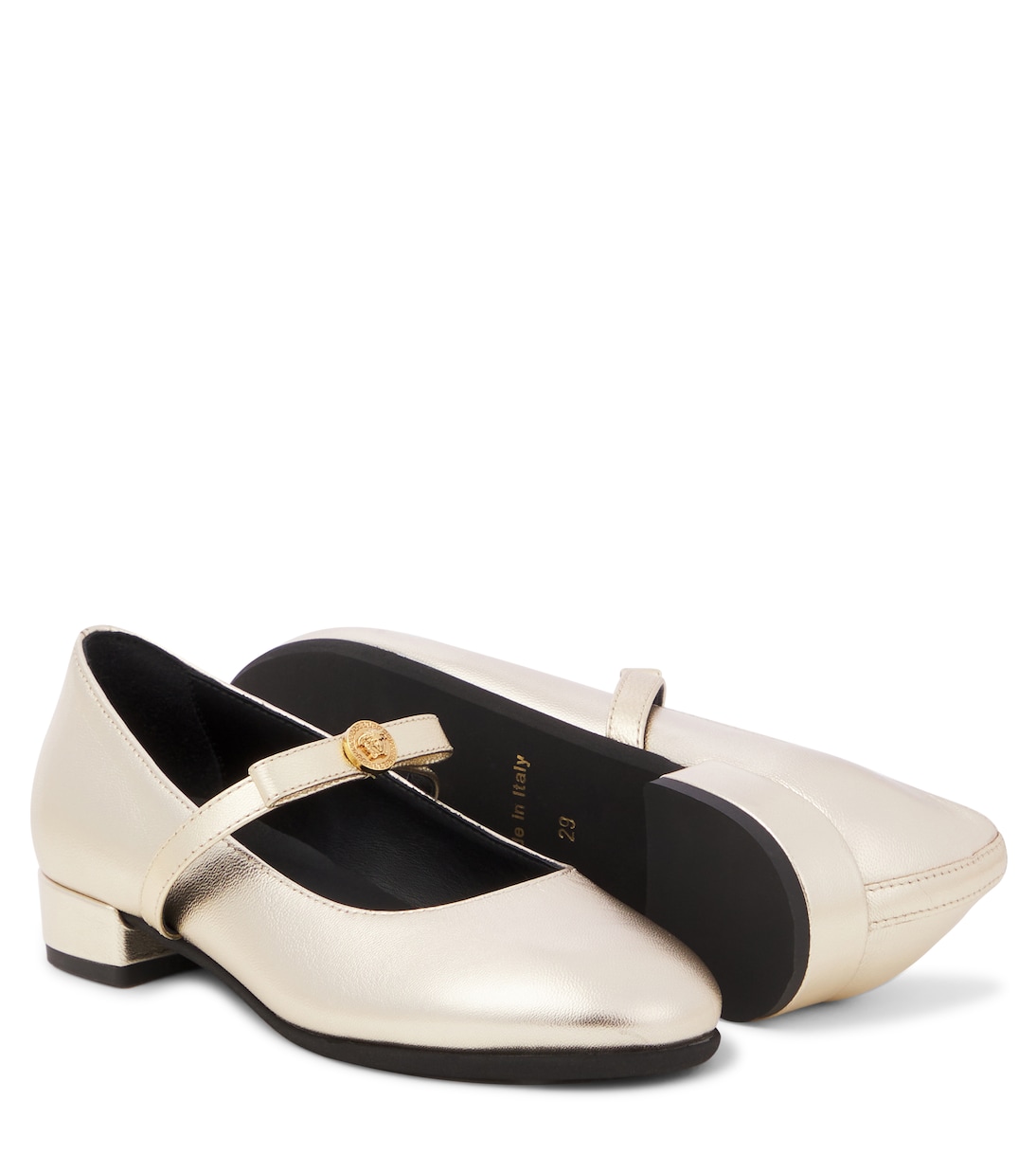 Leather ballet flats | Versace Kids