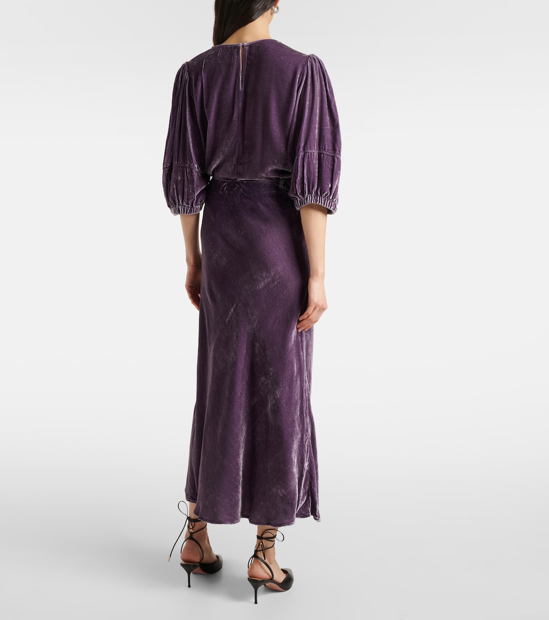 Jupe longue Eza en velours | Velvet