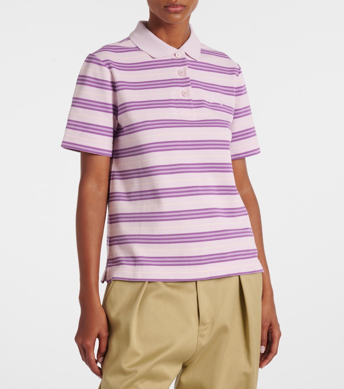 Icon Stripe cotton polo shirt | Burberry