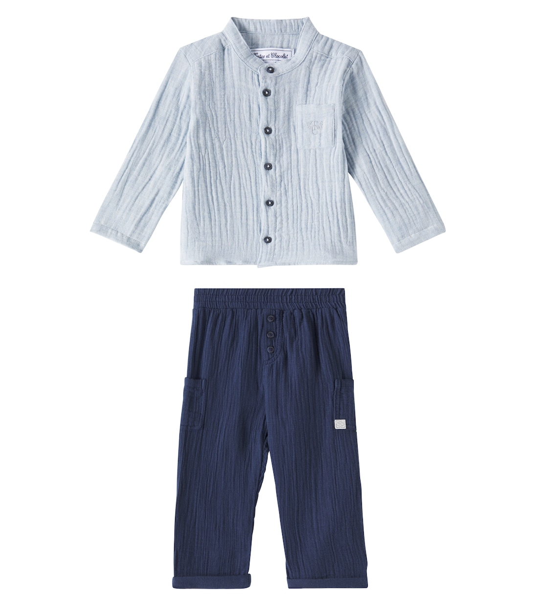 Bebé - set de camisa y pantalones de sirsaca | Tartine et Chocolat